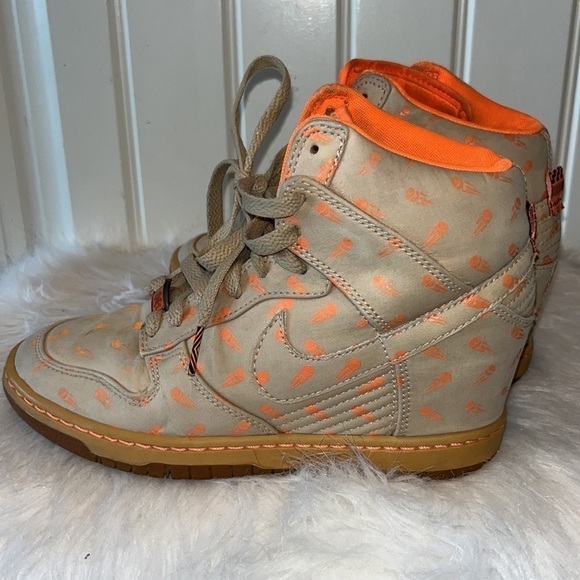 Women Black History Month Serena Williams Nike Dunk Sky Cloth Wedge Sneaker 6.5 - Picture 1 of 15